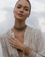 1M003 DOUBLE WRAP BRACELET | GOLD RUTHENIUM - Marie Laure Chamorel