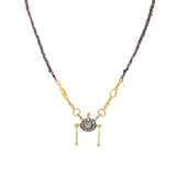 N° 990 NECKLACE | RUTHENIUM LUREX GOLD