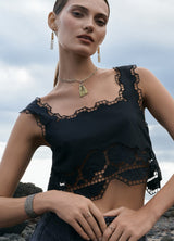 N° 359 LARIAT NECKLACE | GOLD GREY - Marie Laure Chamorel