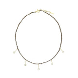 N° 606 NECKLACE | RUTHENIUM LUREX GOLD - Marie Laure Chamorel