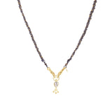 N° 989 NECKLACE | RUTHENIUM LUREX GOLD - Marie Laure Chamorel