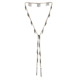 N° 650 LARIAT NECKLACE | RUTHENIUM LUREX GOLD