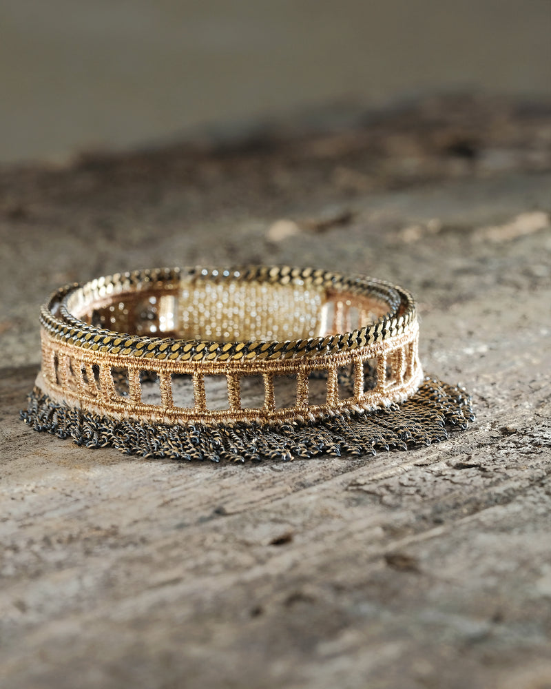 1D004 DOUBLE WRAP BRACELET | CHAMPAGNE