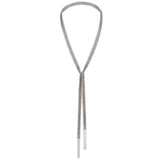 1D005 LARIAT NECKLACE | WHITE BRONZE