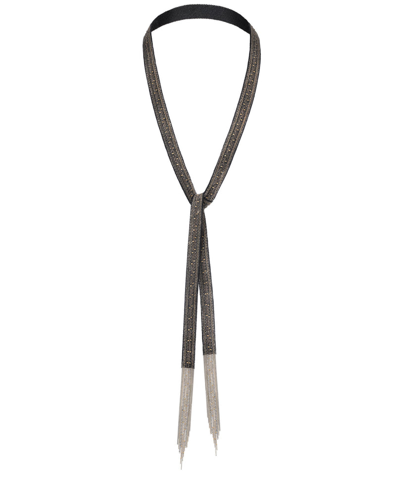 1L010 LONG NECKLACE | BLACK RUTHENIUM