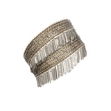 1L013 DOUBLE WRAP BRACELET | OFF WHITE WHITE BRONZE