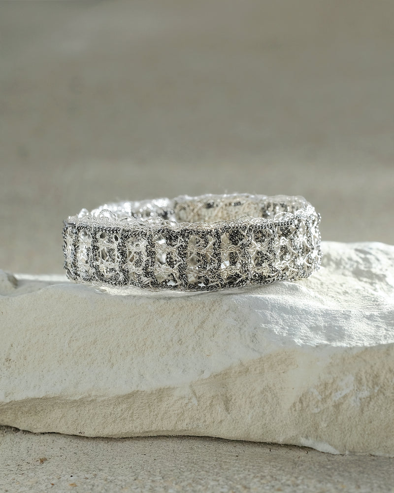 1M007 DOUBLE WRAP BRACELET | RUTHENIUM