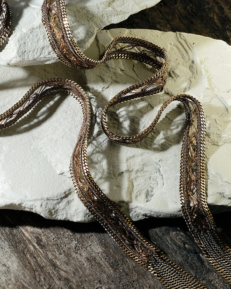 1M008 LARIAT NECKLACE | ANTIQUE GOLD