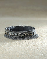1M014 DOUBLE WRAP BRACELET | GREY