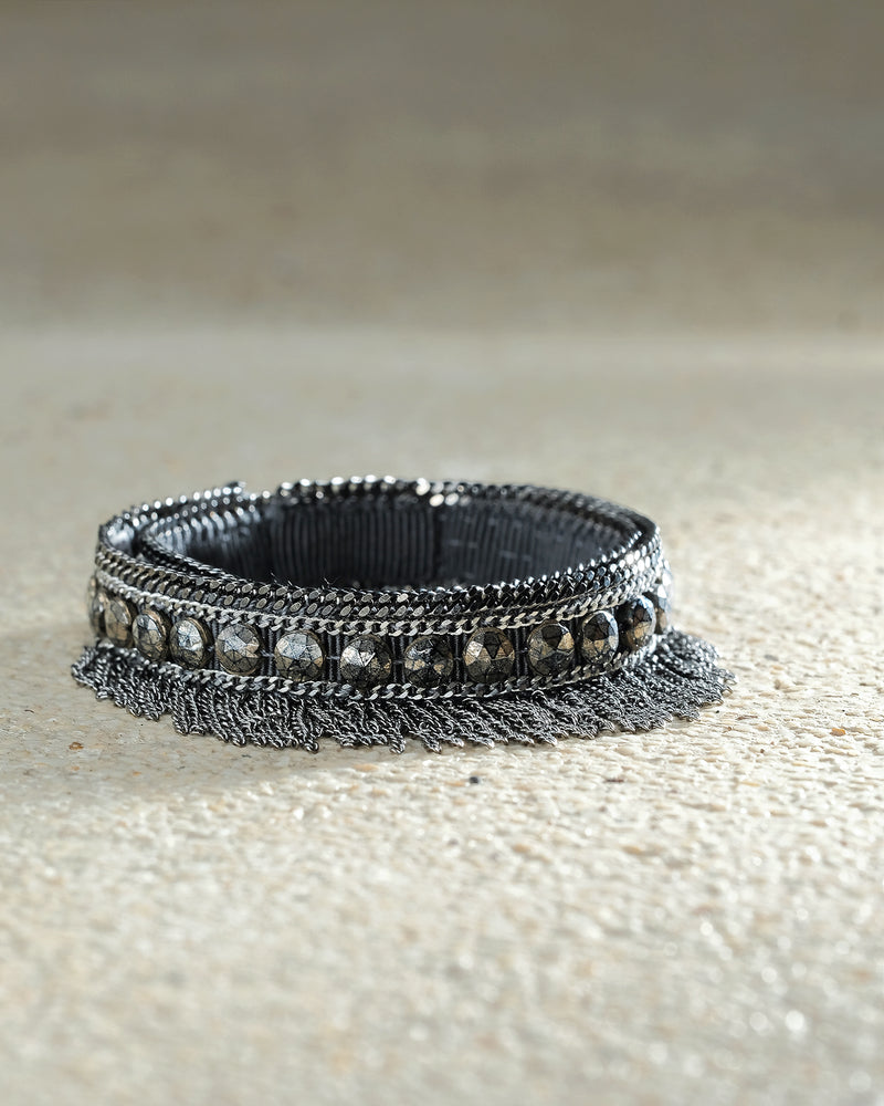 1M014 DOUBLE WRAP BRACELET | GREY