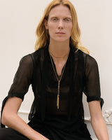 1B015 MULTI TWIST LARIAT NECKLACE | GOLD - Marie Laure Chamorel