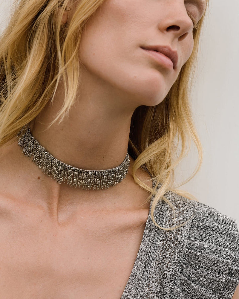 1C001 DOUBLE WRAP BRACELET | WHITE BRONZE - Marie Laure Chamorel