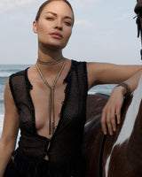 1D005 LARIAT NECKLACE | CHAMPAGNE - Marie Laure Chamorel