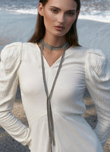 1D005 LARIAT NECKLACE | WHITE BRONZE - Marie Laure Chamorel