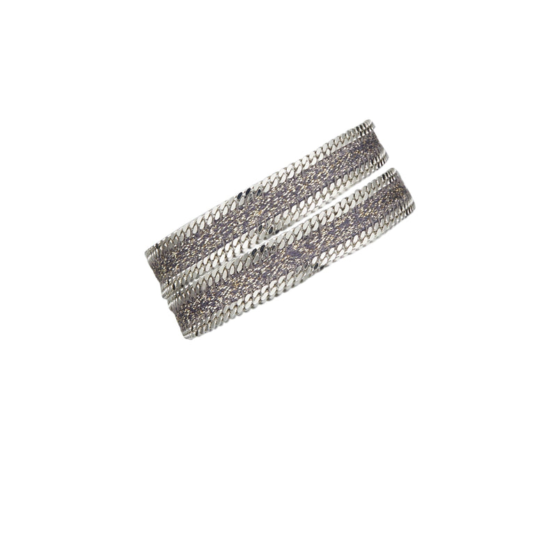 1D006 DOUBLE WRAP BRACELET | WHITE BRONZE - Marie Laure Chamorel