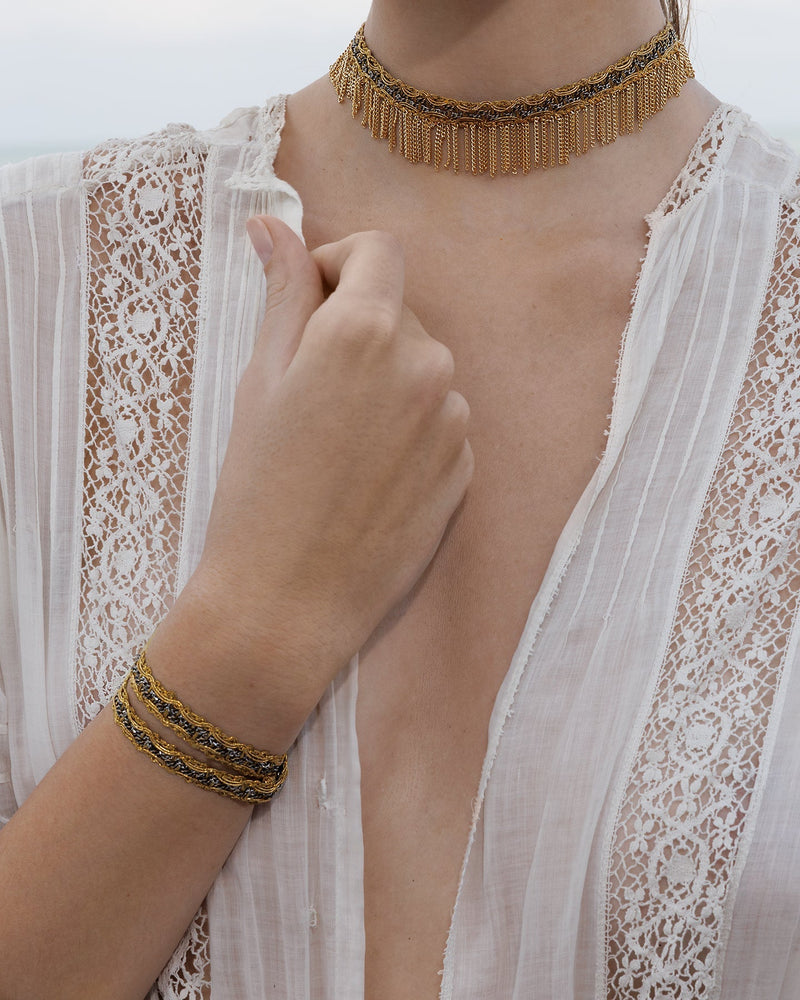 1M003 DOUBLE WRAP BRACELET | GOLD GOLD - Marie Laure Chamorel