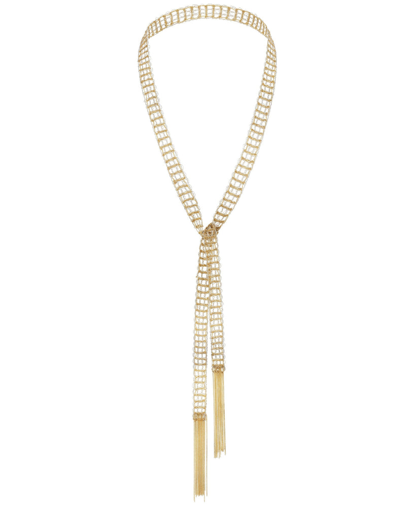1M006 LARIAT NECKLACE | GOLD - Marie Laure Chamorel