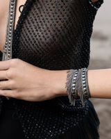 1M014 DOUBLE WRAP BRACELET | GREY - Marie Laure Chamorel
