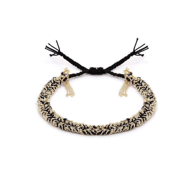 N° 183 BRAIDED BRACELET | GOLD BLACK