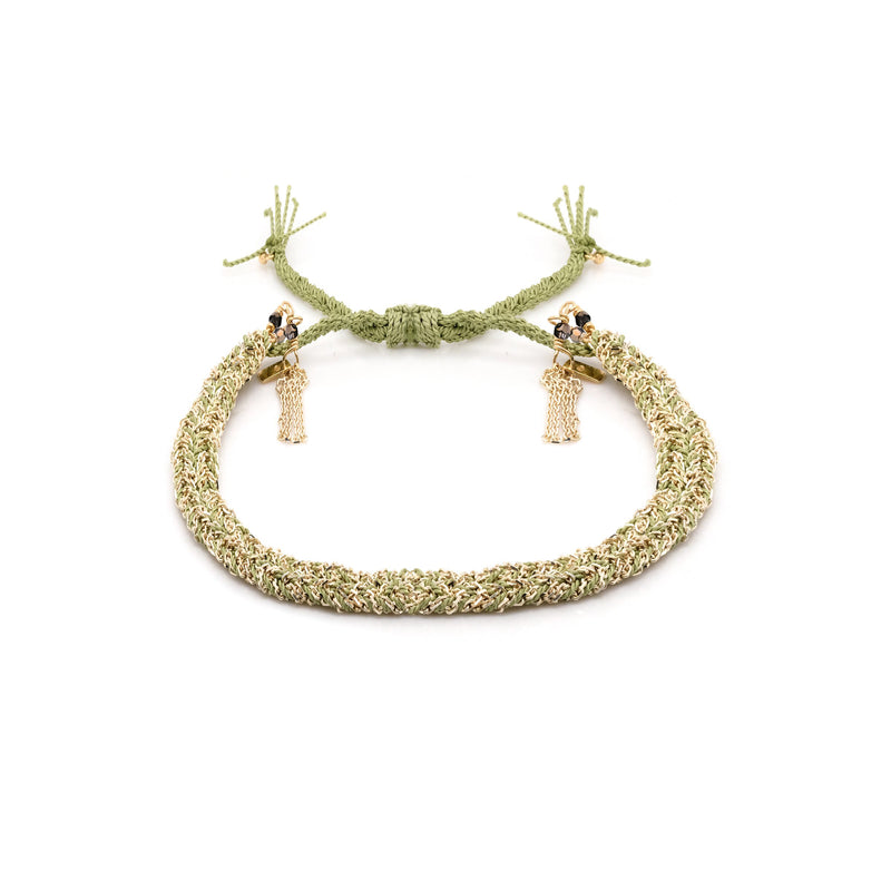 N° 183 BRAIDED BRACELET | GOLD JADE