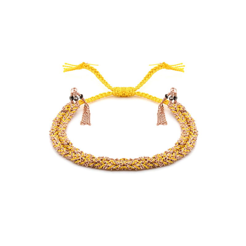 N° 183 BRAIDED BRACELET | PINK GOLD YELLOW