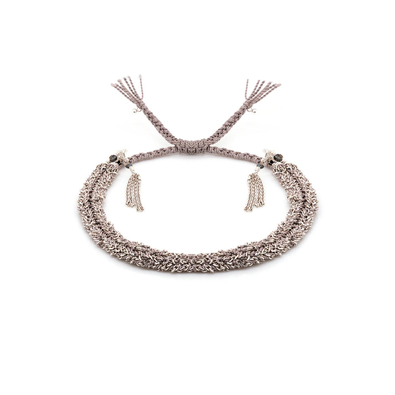 N° 183 BRAIDED BRACELET | SILVER GREY