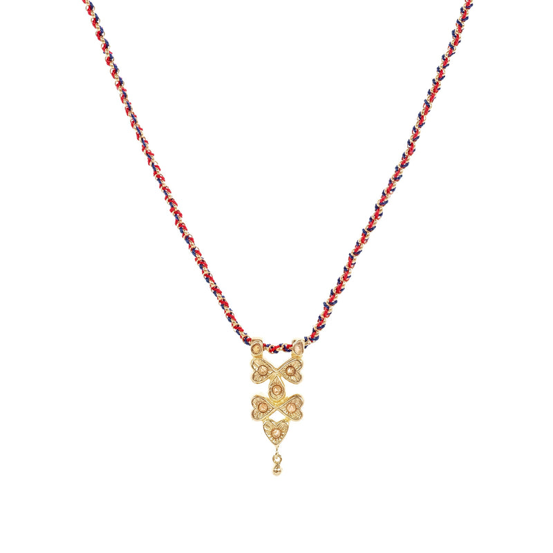 N° 898 NECKLACE | GOLD RED NAVY