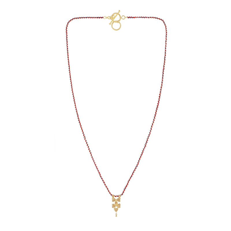 N° 898 NECKLACE | GOLD RED NAVY