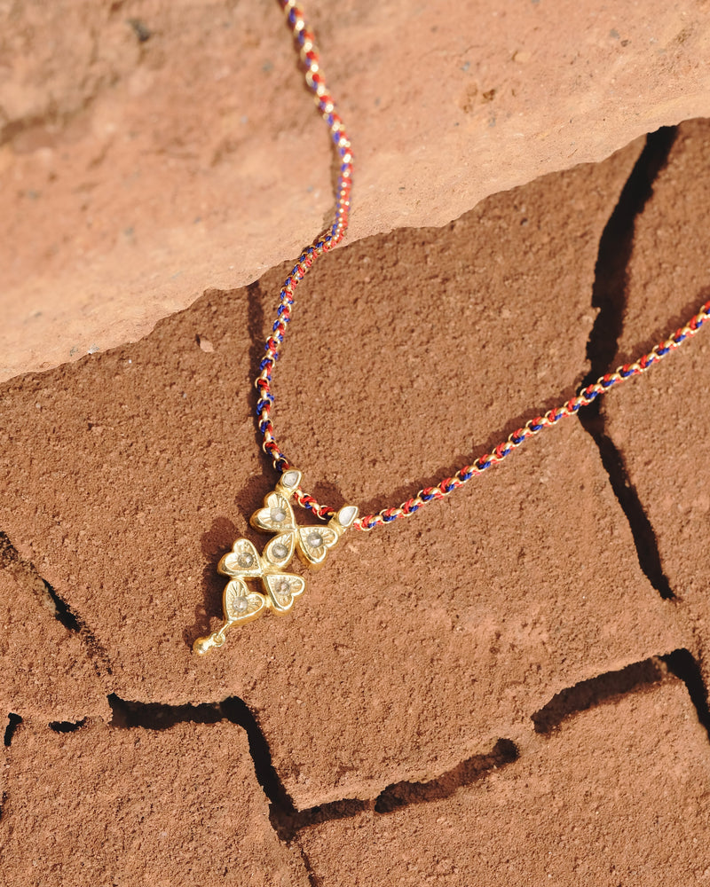 N° 898 NECKLACE | GOLD RED NAVY