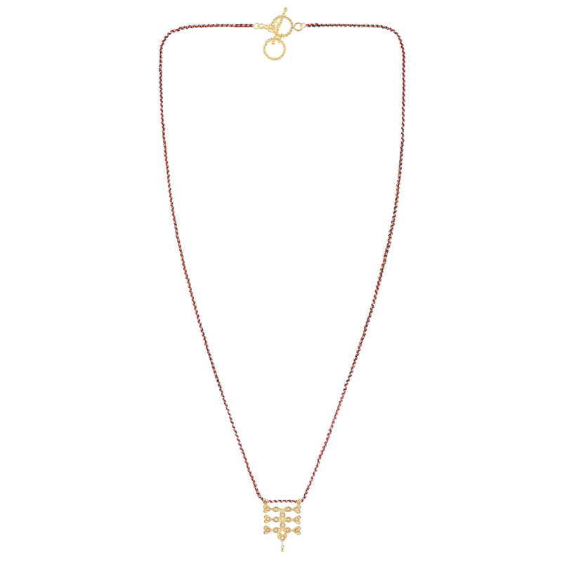 N° 899 NECKLACE | GOLD RED NAVY