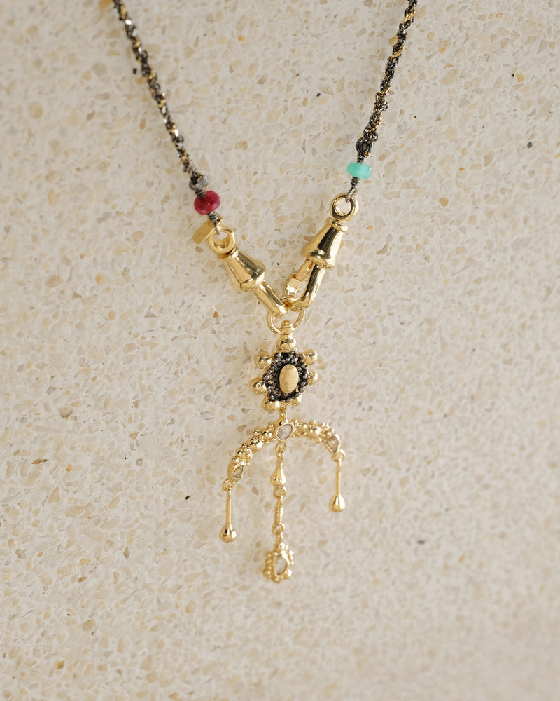 N° 971 NECKLACE | RUTHENIUM GOLD