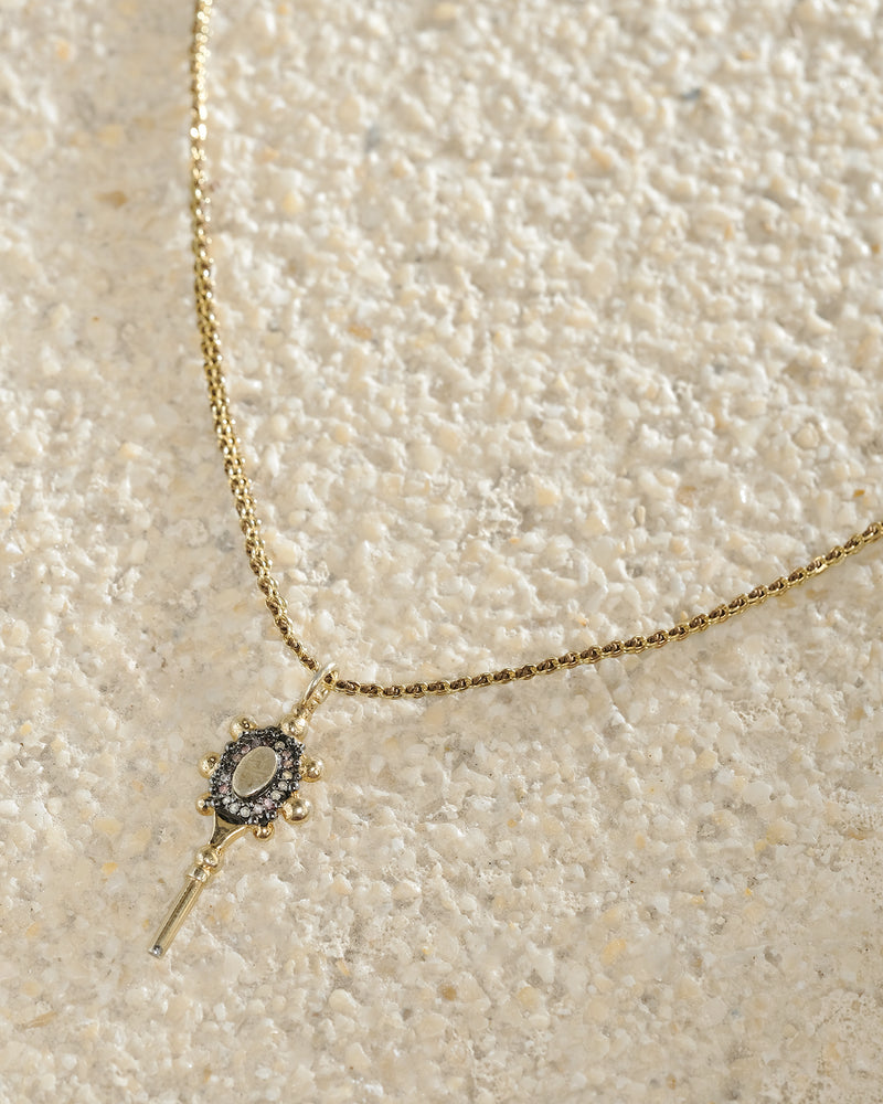 N° 984 NECKLACE | GOLD PLATE BROWN