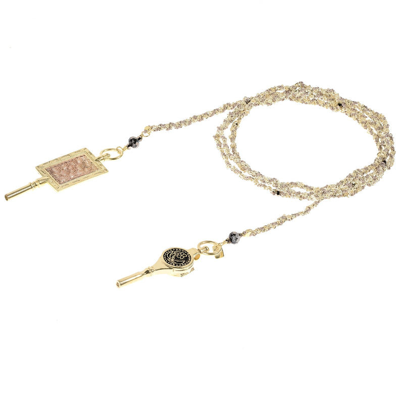 N° 181 LARIAT NECKLACE | GOLD GREY - Marie Laure Chamorel