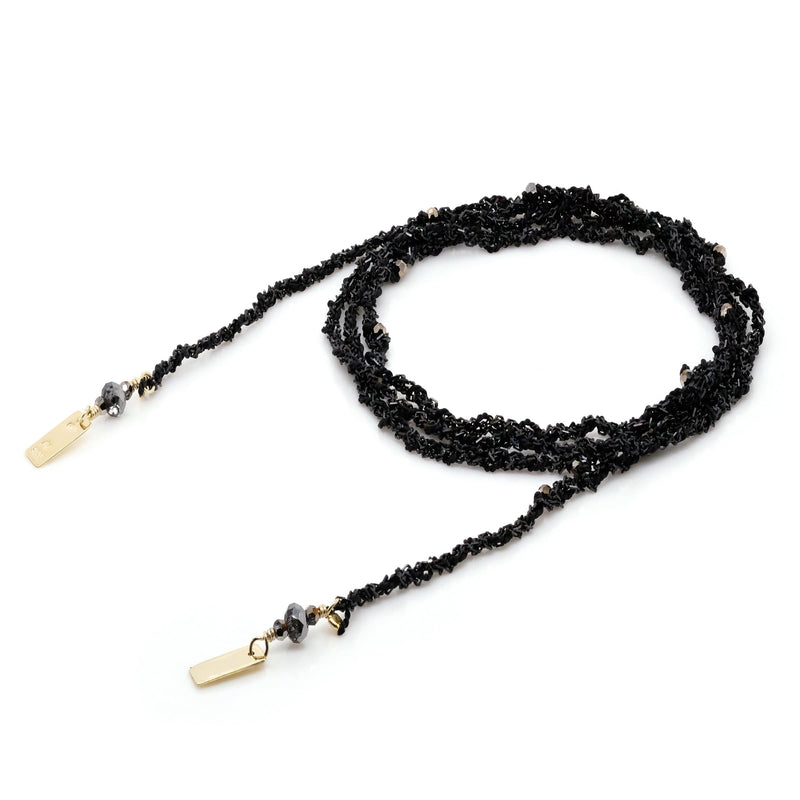 N° 182 NECKLACE | BLACK SILVER BLACK - Marie Laure Chamorel