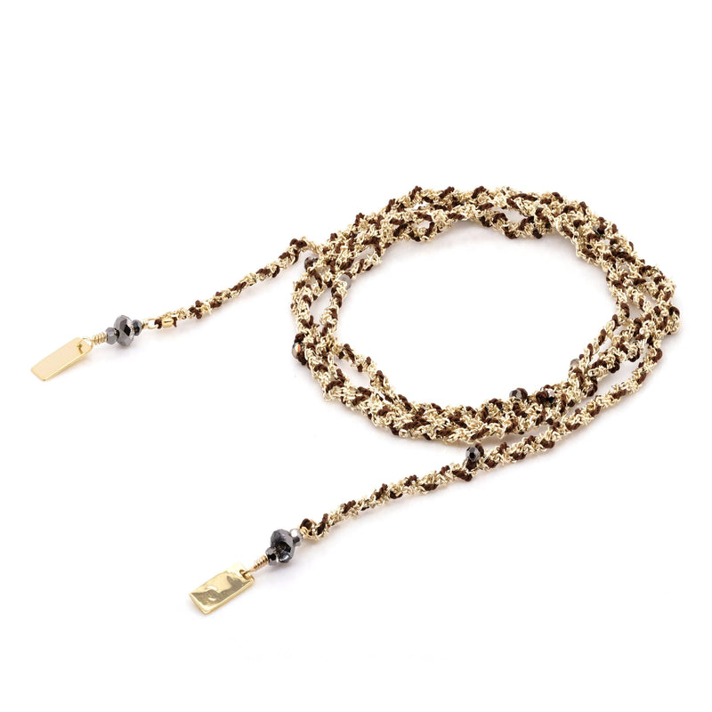 N° 182 NECKLACE | GOLD BROWN - Marie Laure Chamorel