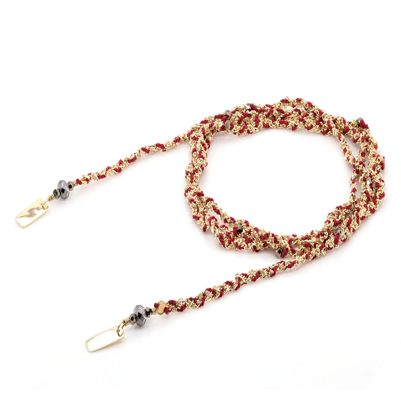 N° 182 NECKLACE | GOLD BURGUNDY - Marie Laure Chamorel