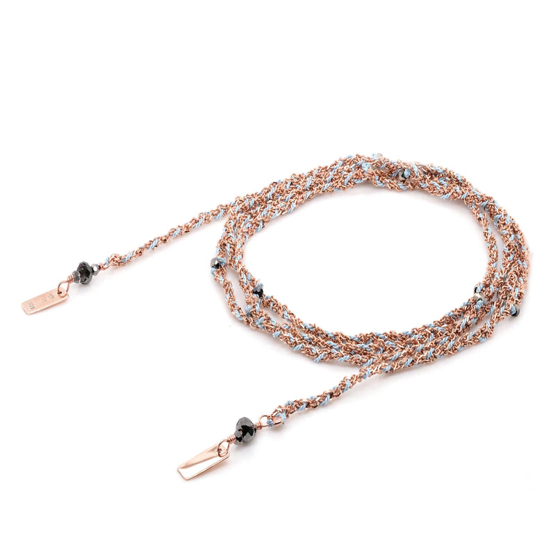 N° 182 NECKLACE | PINK GOLD AQUA - Marie Laure Chamorel