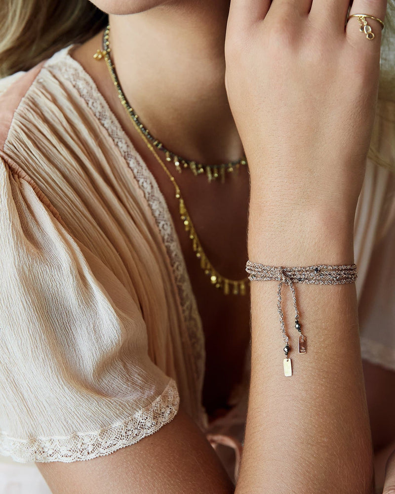 N° 182 NECKLACE | PINK GOLD AQUA - Marie Laure Chamorel