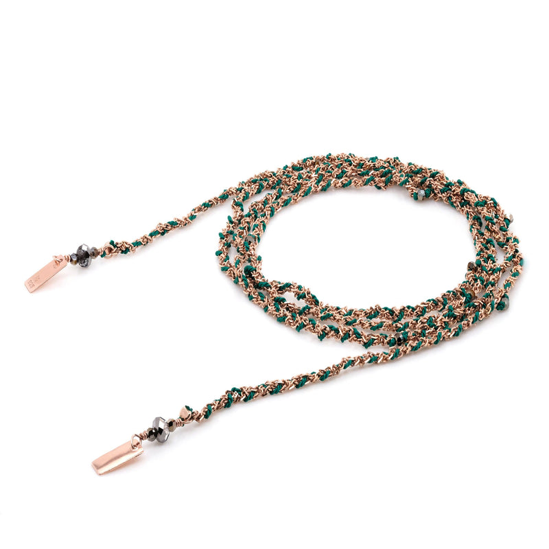 N° 182 NECKLACE | PINK GOLD GREEN - Marie Laure Chamorel