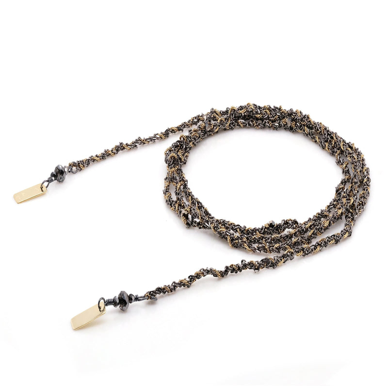 N° 182 NECKLACE | RUTHENIUM LUREX GOLD - Marie Laure Chamorel
