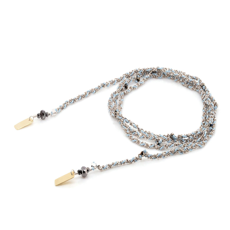 N° 182 NECKLACE | SILVER AQUA - Marie Laure Chamorel