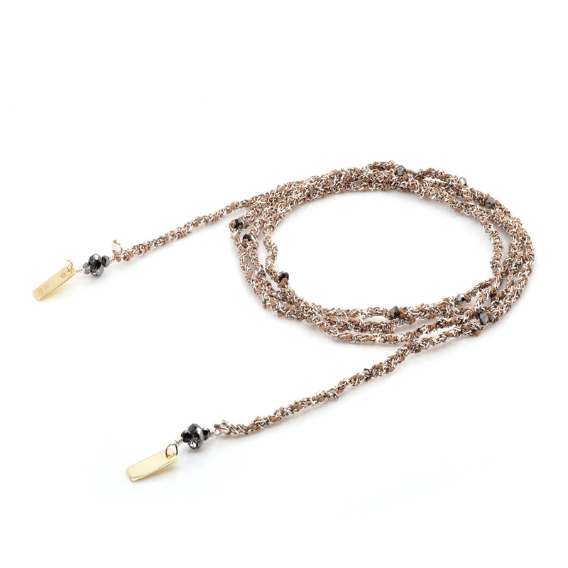 N° 182 NECKLACE | SILVER BEIGE - Marie Laure Chamorel