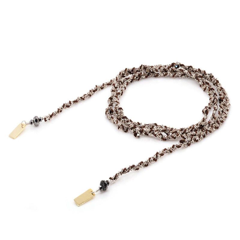 N° 182 NECKLACE | SILVER BROWN - Marie Laure Chamorel