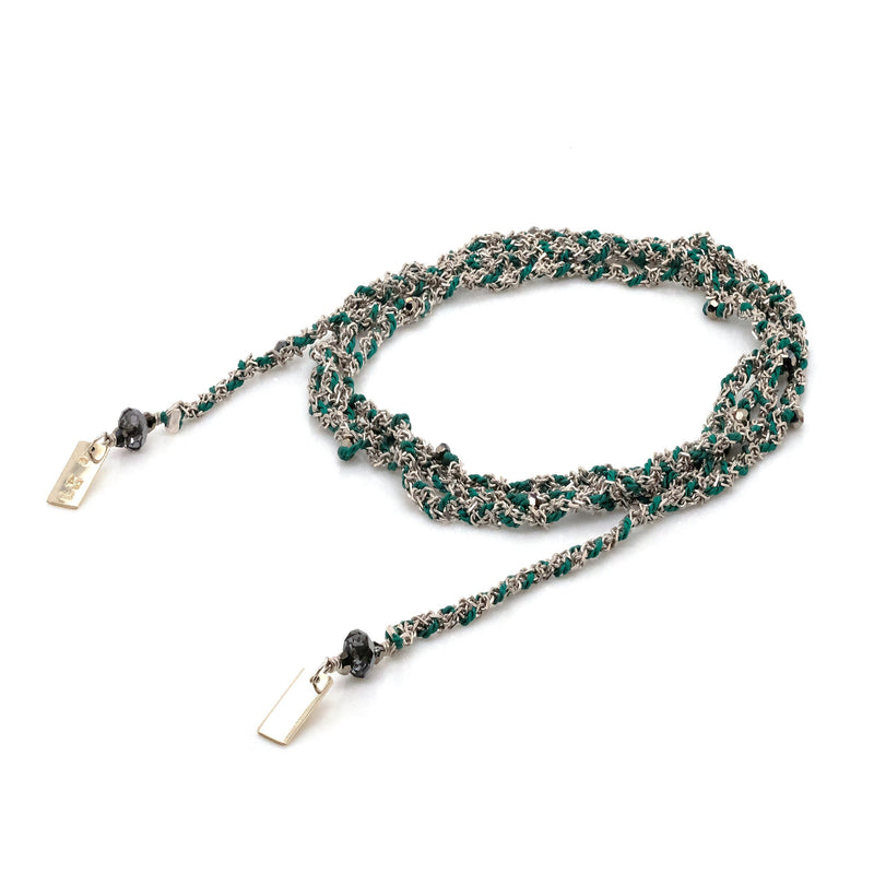 N° 182 NECKLACE | SILVER GREEN - Marie Laure Chamorel