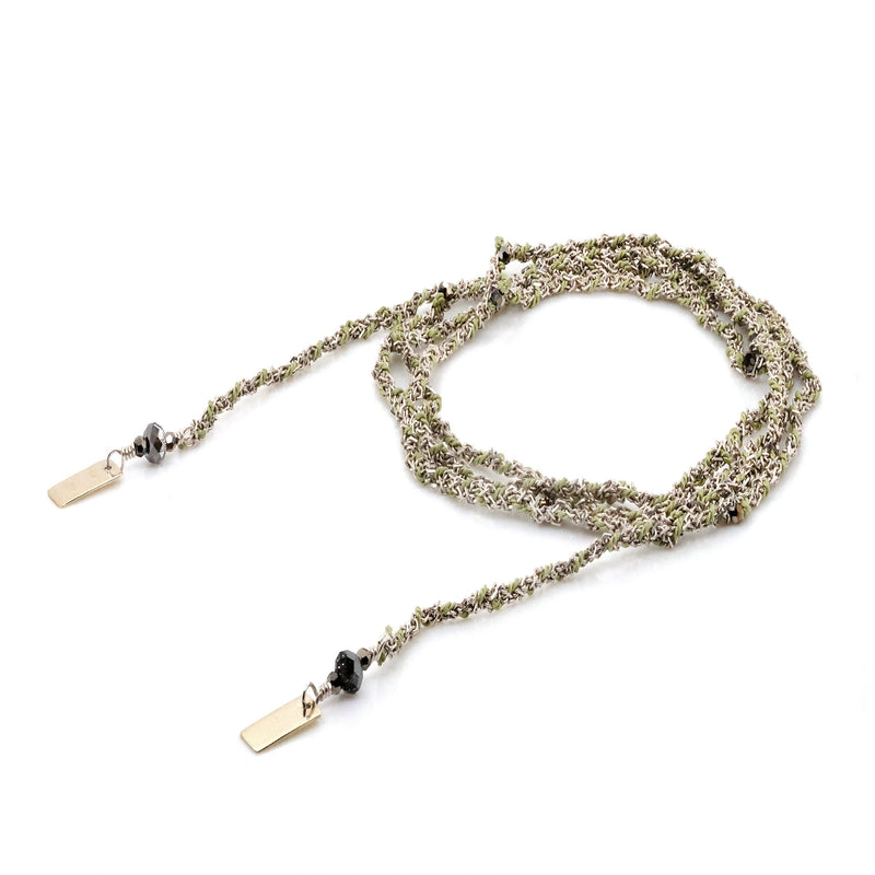 N° 182 NECKLACE | SILVER JADE - Marie Laure Chamorel