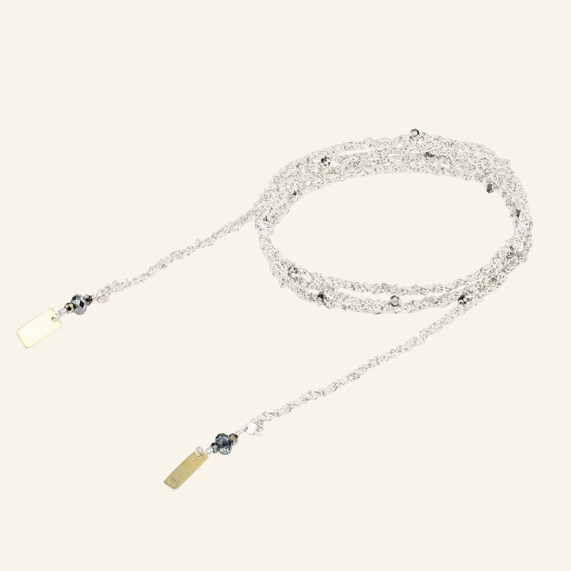 N° 182 NECKLACE | WHITE SILVER WHITE - Marie Laure Chamorel