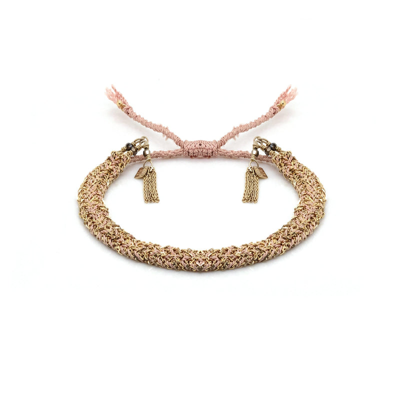 N° 183 BRAIDED BRACELET | GOLD NUDE - Marie Laure Chamorel