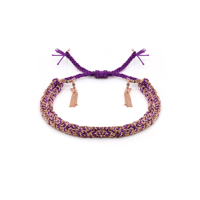 N° 183 BRAIDED BRACELET | PINK GOLD AMETHYST - Marie Laure Chamorel