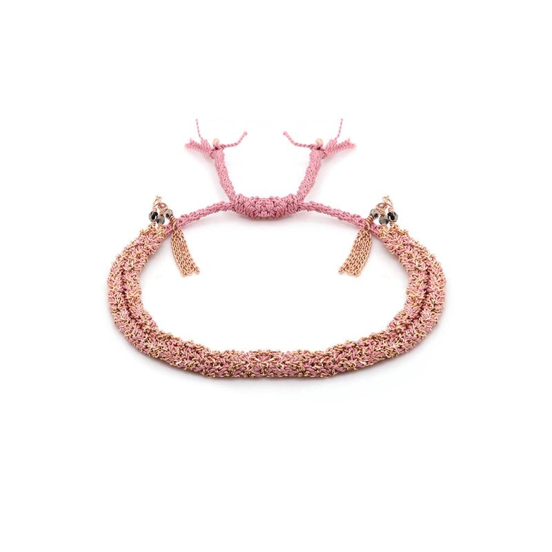 N° 183 BRAIDED BRACELET | PINK GOLD PINK - Marie Laure Chamorel