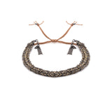 N° 183 BRAIDED BRACELET | RUTHENIUM LUREX GOLD - Marie Laure Chamorel